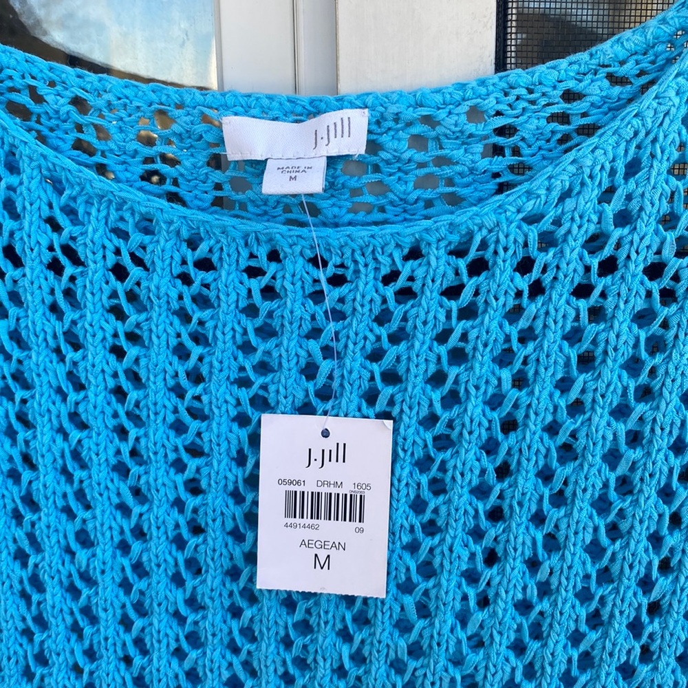 NWT JJill sweater Size M Aegean blue - Picture 2 of 4